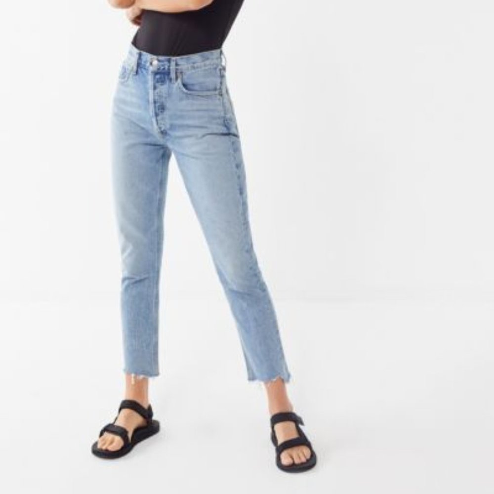 AGOLDE Riley High Rise Crop Jean Zephyr 26